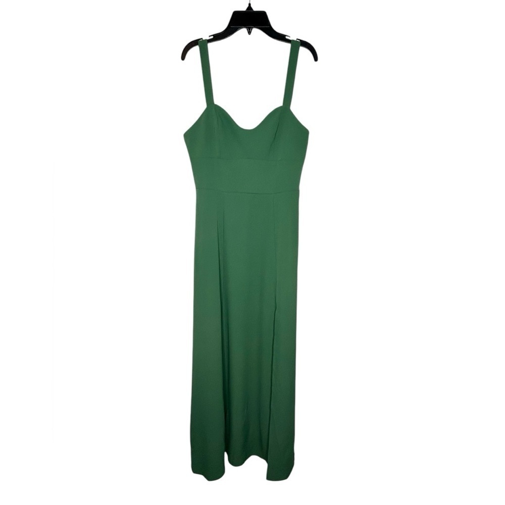 NWT RIHOAS Side Slit Maxi Dress Green Sz XS Wedding Formal Sophisticated Classy